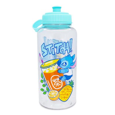Disney Lilo & Stitch Bubble Tea Water Bottle With Sports Cap  Holds 34 Ounces Image 1