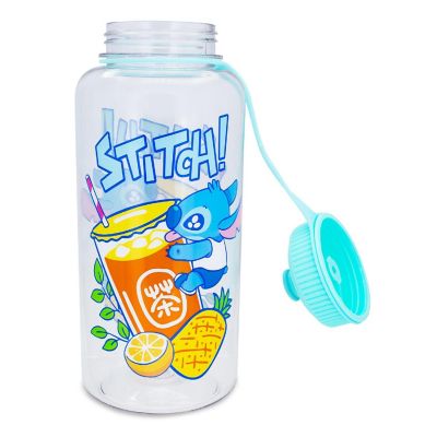 Disney Lilo & Stitch Bubble Tea Water Bottle With Sports Cap  Holds 34 Ounces Image 1