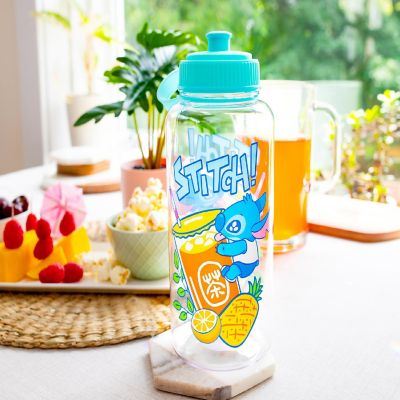 Disney Lilo & Stitch Bubble Tea Water Bottle With Sports Cap  Holds 34 Ounces Image 2