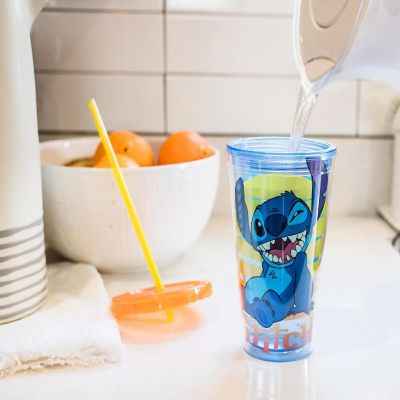 Disney Lilo & Stitch Carnival Cup With Ice Cubes  Holds 16 Ounces Image 1
