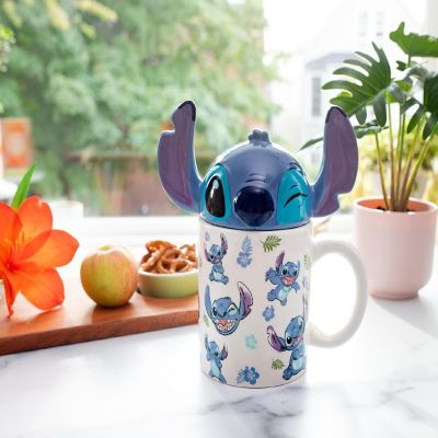 Disney Lilo & Stitch Ceramic Mug With Sculpted Topper  Holds 18 Ounces Image 3