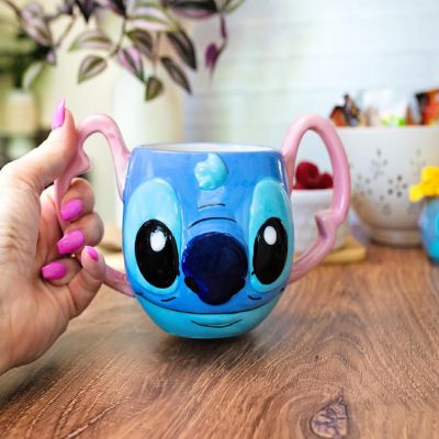 Disney Lilo & Stitch Experiment 626 Face 3D Sculpted Ceramic Mug  16 Ounces Image 2
