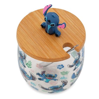 Disney Lilo & Stitch Expressions Glass Mug With Lid and Spoon  Holds 17 Ounces Image 2