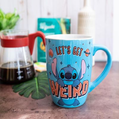 Disney Lilo & Stitch "Get Weird" Ceramic Mug  Holds 25 Ounces Image 1
