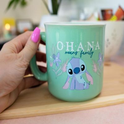 Disney Lilo & Stitch "Ohana Means Family" Ceramic Camper Mug  Holds 20 Ounces Image 2