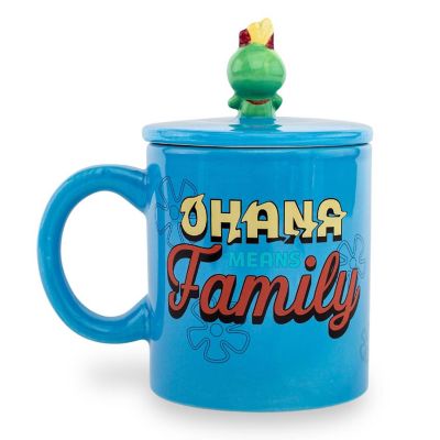 Disney Lilo & Stitch "Ohana Means Family" Ceramic Mug With Lid  Holds 18 Ounces Image 2