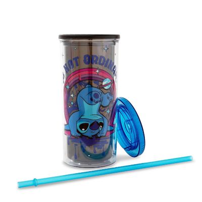 Disney Lilo & Stitch "So Not Ordinary" 20-Ounce Carnival Cup With Lid and Straw Image 1