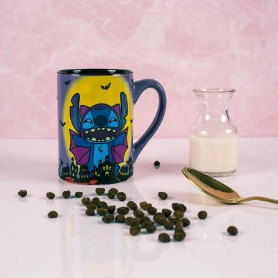 Disney Lilo & Stitch Vampire Ceramic Glitter Mug  Holds 14 Ounces Image 2