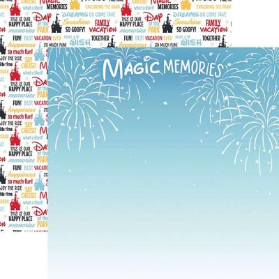 Disney Magic Memories 12 x 12 Scrap Paper Set - 9 Sheets Image 2