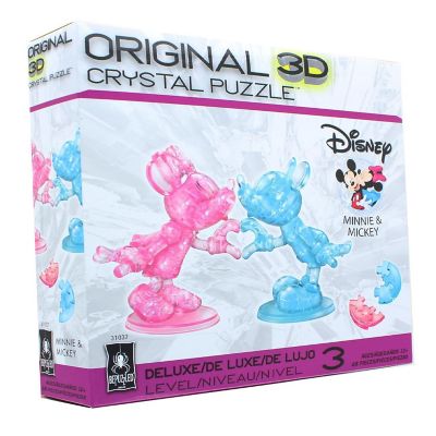 Disney Mickey & Minnie Mouse Heart Hands 68 Piece 3D Crystal Jigsaw Puzzle Image 2