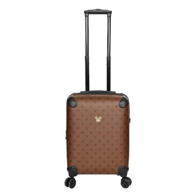 Disney Mickey Mouse Ears 22" Brown Rolling Luggage Image 1