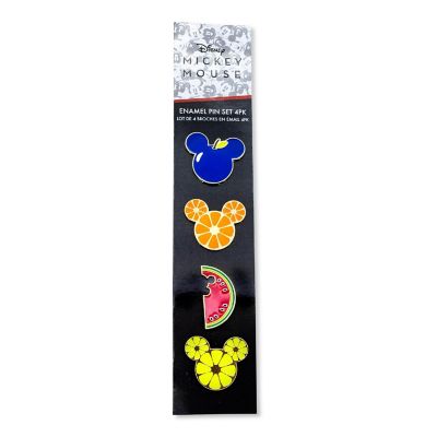 Disney Mickey Mouse Fresh Fruit 4-Piece Enamel Pin Set Image 1