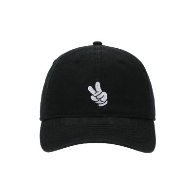 Disney Mickey Mouse Glove Black Unstructured Baseball Cap Image 1