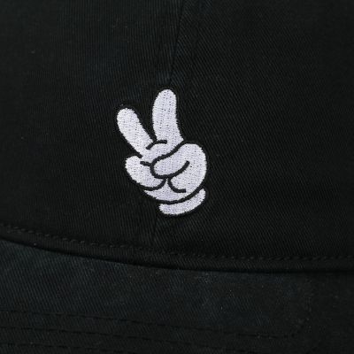 Disney Mickey Mouse Glove Black Unstructured Baseball Cap Image 2
