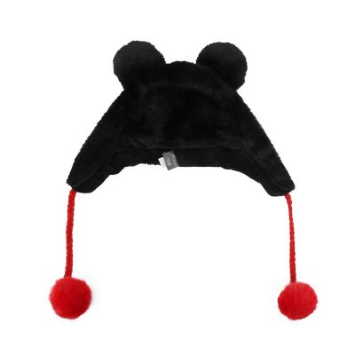Disney Mickey Mouse-Inspired Black Plush Laplander Beanie Image 2