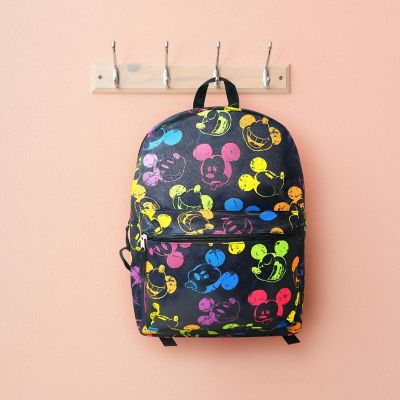Disney Mickey Mouse Neon Heads 16 Inch Kids Backpack Image 1