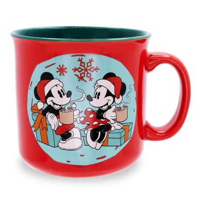 Disney Minnie and Mickey Mouse Cozy Christmas Camper Mug  Holds 20 Ounces Image 1