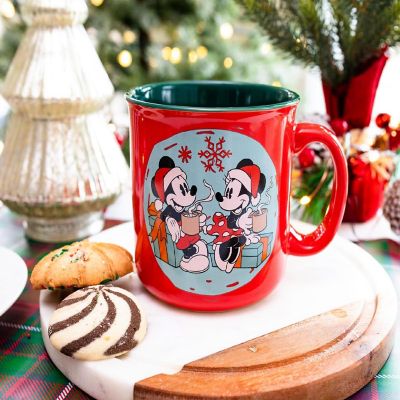Disney Minnie and Mickey Mouse Cozy Christmas Camper Mug  Holds 20 Ounces Image 2