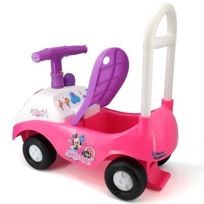 Disney Minnie Foldable Handle Ride-On W/ Interactive Dashboard &amp; Sounds Image 2