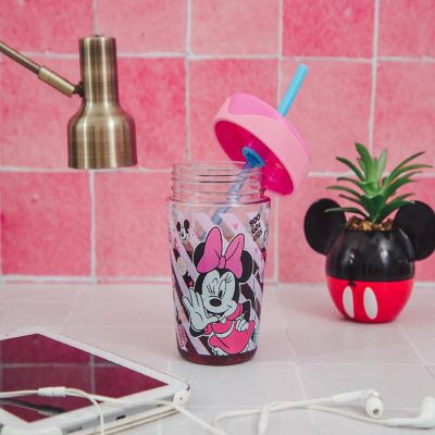 Disney Minnie Mouse Kids Spill-Proof Tumbler With Straw  Holds 18 Ounces Image 3