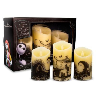 Disney Nightmare Before Christmas LED Flickering Flameless Candles  Set of 3 Image 2