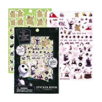 Disney Nightmare Before Christmas Sticker Book  4 Sheets  Over 300 Stickers Image 1