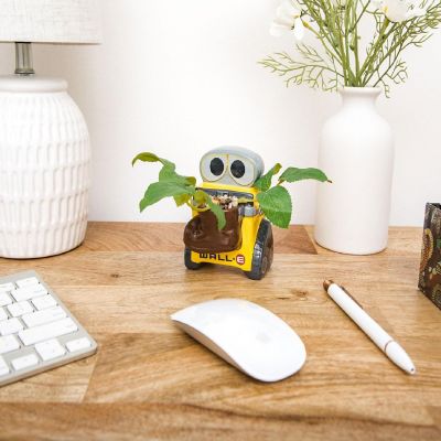 Disney Pixar WALL-E 4-Inch Ceramic Mini Planter With Artificial Succulent Image 3