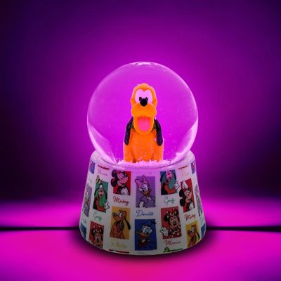 Disney Pluto 3-Inch Mini Light-Up Snow Globe Image 1