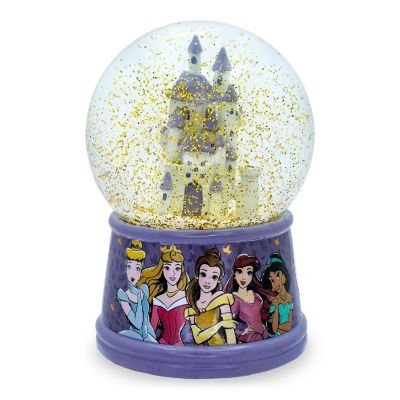 Disney Princess Castle Light-Up Snow Globe  6 Inches Tall Image 1
