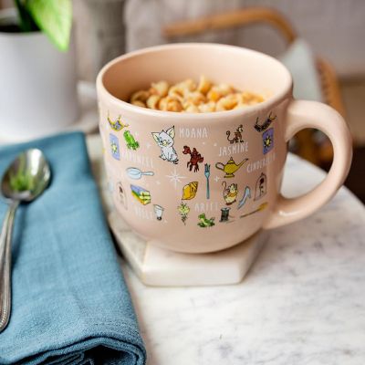 Disney Princess Ceramic Soup Mug with Vented Lid  Holds 24 Ounces Image 2