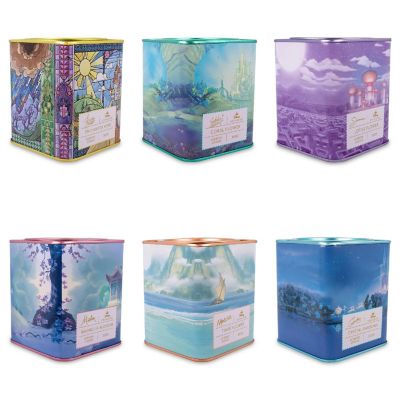 Disney Princess Home Collection 10.5oz Tea Tin Candle Set of 6 Image 1
