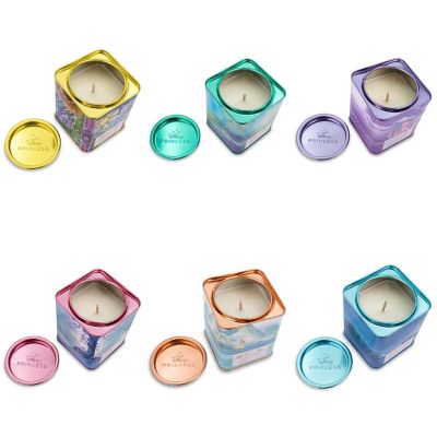 Disney Princess Home Collection 10.5oz Tea Tin Candle Set of 6 Image 2