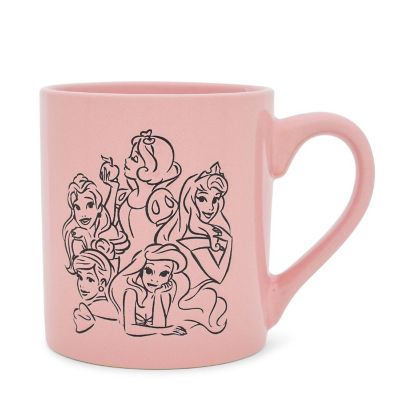 Disney Princess Pink Wax-Resist Ceramic Mug  Holds 14 Ounces Image 1