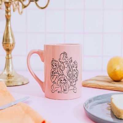 Disney Princess Pink Wax-Resist Ceramic Mug  Holds 14 Ounces Image 2