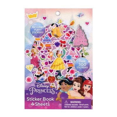 Disney Princess Sticker Book  4 Sheets  Over 300 Stickers Image 1