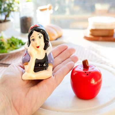 Disney Snow White and Apple Ceramic Salt and Pepper Shaker Set Image 3