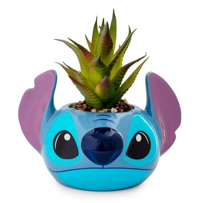 Disney Stitch Face Large Ceramic Planter  5x5x7 Inches Image 1