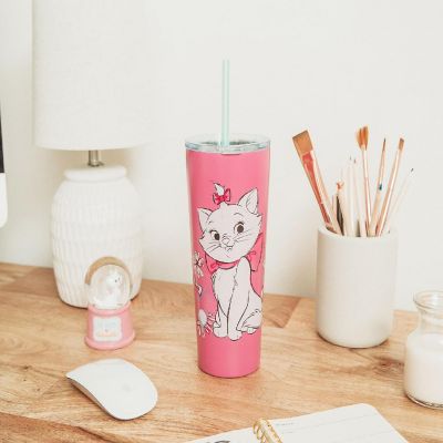 Disney The Aristocats Marie "Bonjour" Stainless Steel Tumbler  Holds 22 Ounces Image 3