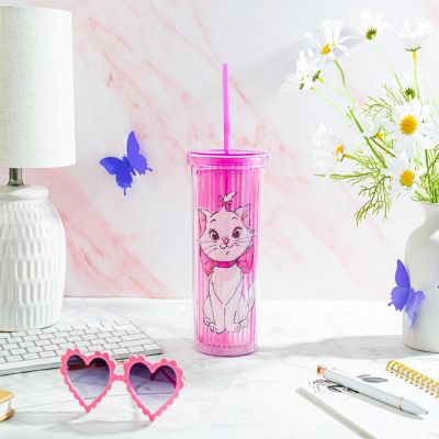 Disney The Aristocats Marie Carnival Cup With Lid And Straw  Holds 20 Ounces Image 2