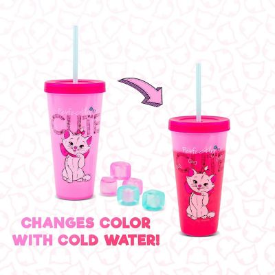 Disney The Aristocats Marie Color-Changing Plastic Tumbler  Holds 24 Ounces Image 1