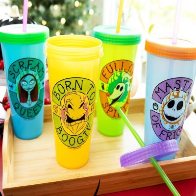 Disney The Nightmare Before Christmas Color-Changing Plastic Tumblers  Set of 4 Image 3