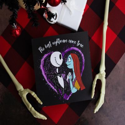 Disney The Nightmare Before Christmas Jack & Sally Box Wall Sign  6 x 6 Inches Image 2
