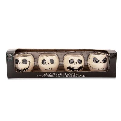 Disney The Nightmare Before Christmas Jack Faces Mini Ceramic Cups Shot Glass Set of 4 Image 1