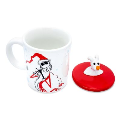 Disney The Nightmare Before Christmas Santa Jack Ceramic Mug With Sculpted Lid Image 1
