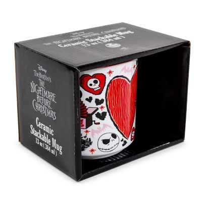 Disney The Nightmare Before Christmas Valentine's Town Stackable Ceramic Mug Image 3
