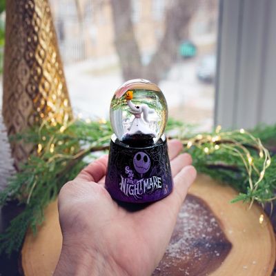 Disney The Nightmare Before Christmas Zero 3-Inch Mini Light-Up Snow Globe Image 3