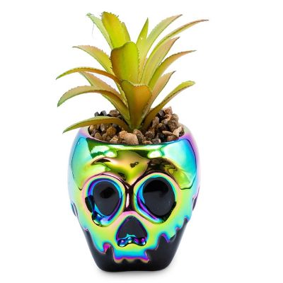 Disney Villains Poison Apple Mini Ceramic Planter with Artificial Succulent Image 1