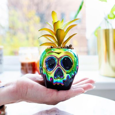 Disney Villains Poison Apple Mini Ceramic Planter with Artificial Succulent Image 2