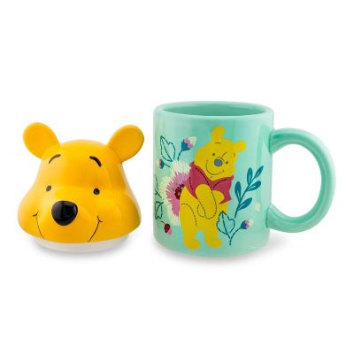 Disney Winnie the Pooh Ceramic Mug With Sculpted Topper  Holds 18 Ounces Image 1