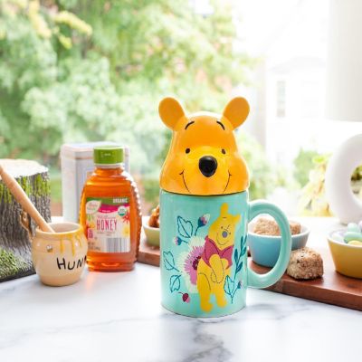 Disney Winnie the Pooh Ceramic Mug With Sculpted Topper  Holds 18 Ounces Image 3
